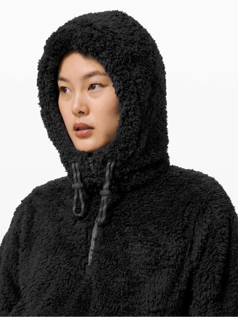 LULULEMON Oh So Sherpa Black Half Zip Hoodie - Picture 3 of 15